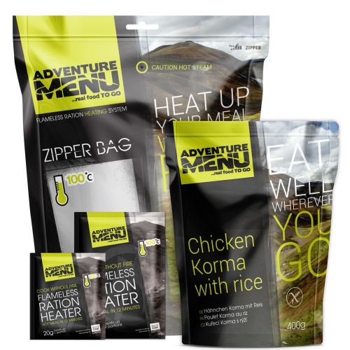 Adventure Menu Samoohrevná Kapsula Set 3x30 g 2x60g + Zipper Bag