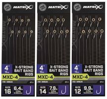 Matrix Náväzec MXC-4 4 "X-Strong Bait Band Rigs - Veľkosť Háčika 12 Nosnosť 4,5 kg