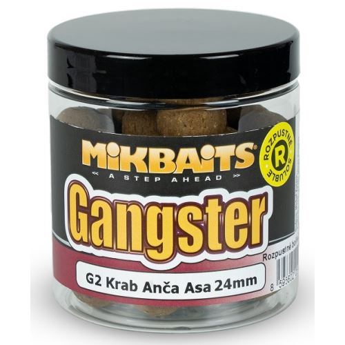 Mikbaits Rozpustné Boilies Gangster G2 Krab Ančovička Asa 250 ml