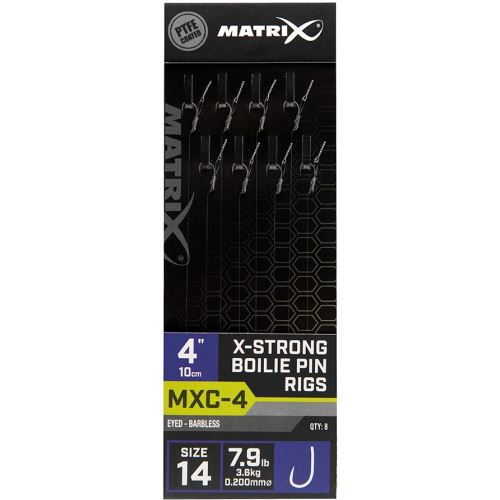 Matrix Náväzec MXC-4 X-Strong Boilie Pin Rigs Barbless 10 cm