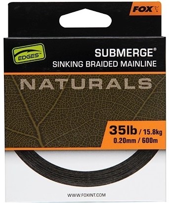 Fox splietaná šnúra naturals submerge braid 600 m - 0,25 mm 20,4 kg