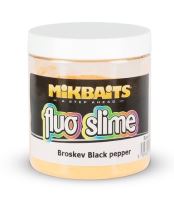 Mikbaits Obaľovací Dip Fluo Slime 100 g-Broskyňa Black pepper