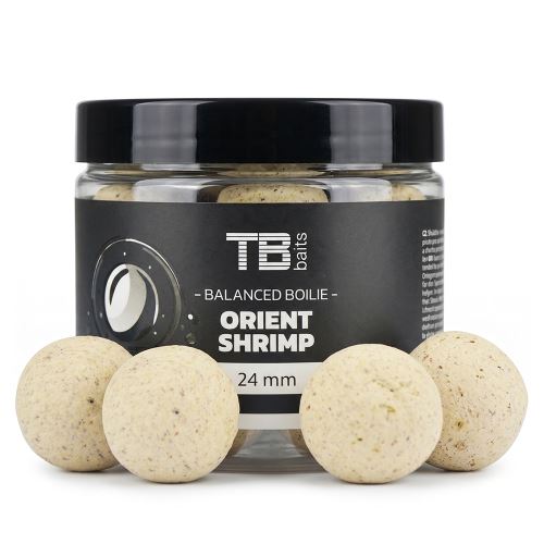 TB Baits Vyvážené Boilie Balanced White Edition + Atraktor Orient Shrimp 100 g - 24 mm