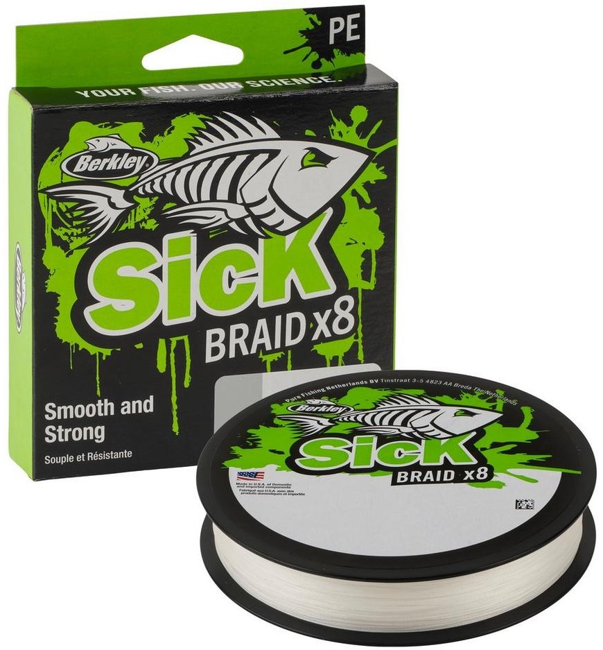 Berkley splietaná šnúra sick braid white 150 m - 0,06 mm 5,4 kg