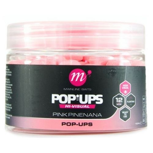 Mainline Plávajúce Boilie High Visual Mini Pop Ups Pink Pinenana 12 mm