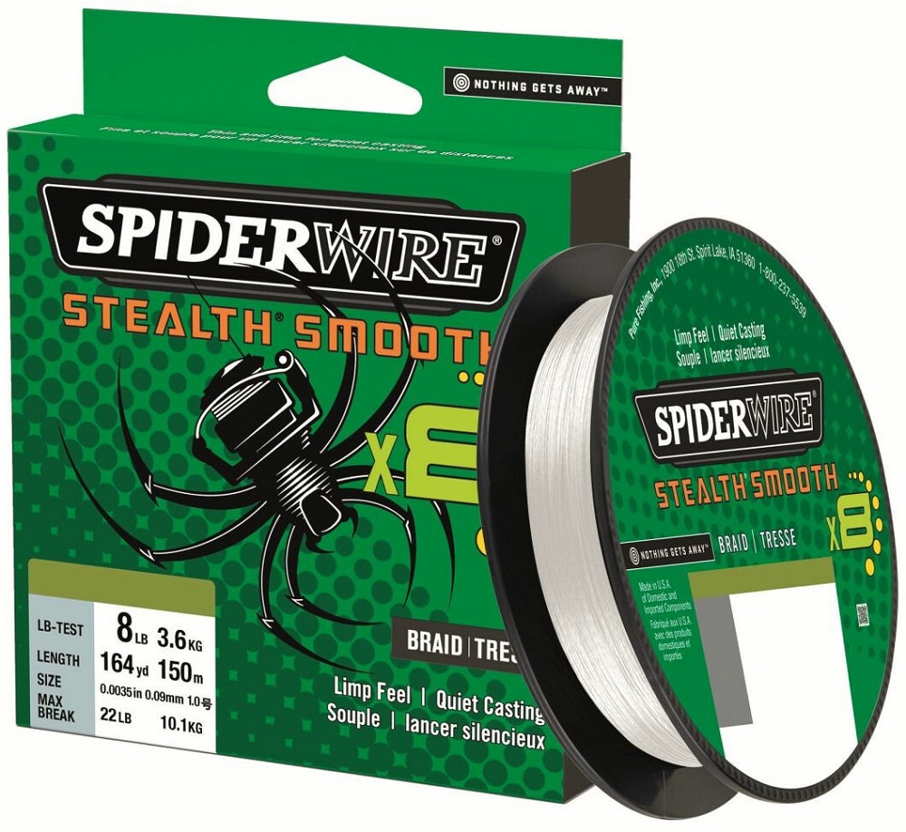 Spiderwire splietaná šnúra stealth smooth 8 priehľadná 150 m - 0,06 mm 5,4 kg