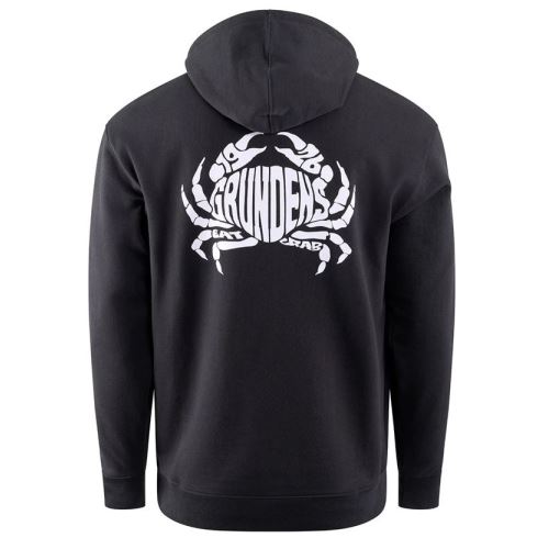 Grundéns Mikina Eat Your Words DWR HD Hoodie Black Crab Graphic