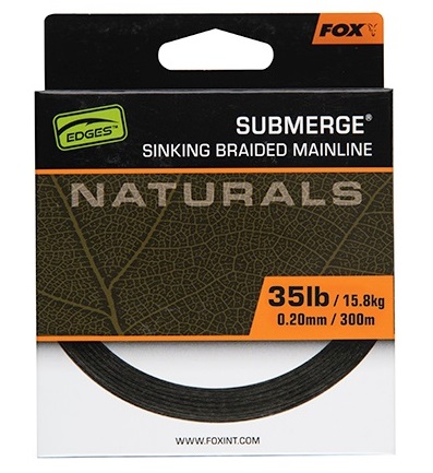 Fox splietaná šnúra naturals submerge braid 300 m - 0,30 mm 24,9 kg