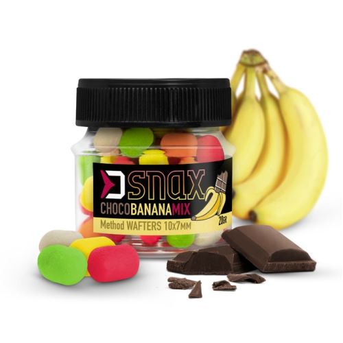 Delphin Nástraha D Snax Mix Waft Čokoláda Banán 10x7 mm 20 g