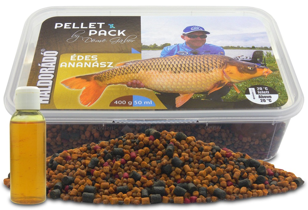 Haldorado pelety pellet pack by döme gábor 400 g + 50 ml aróma - sladký ananás