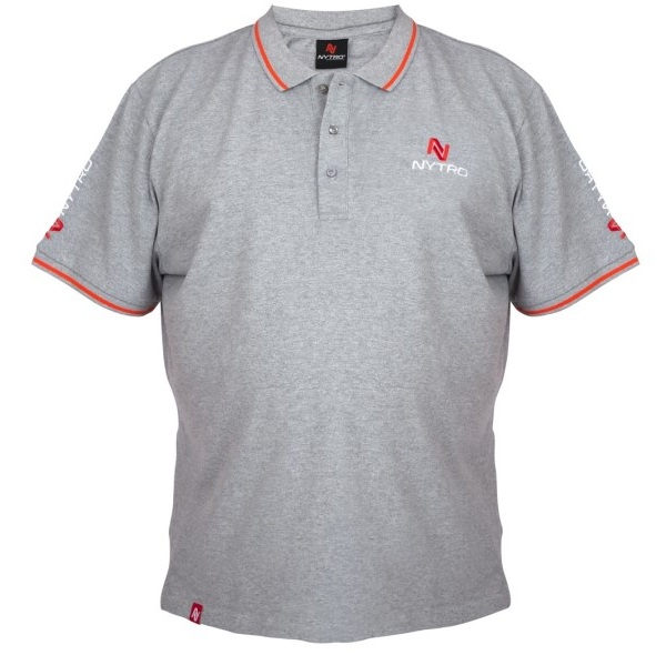 Nytro tričko light marl grey polo shirt - l