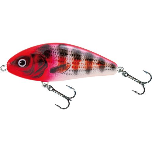 Salmo Wobler Fatso Floating Holo Red Head Striper 10 cm