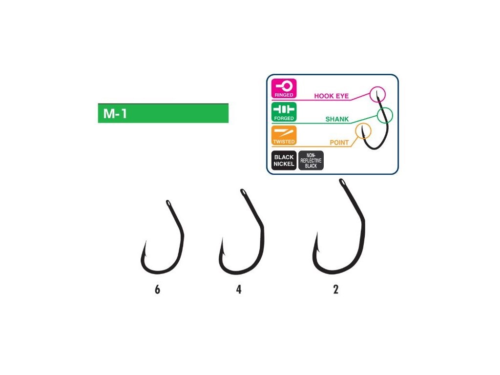 Hayabusa háčiky hooks model m1-veľkosť 4