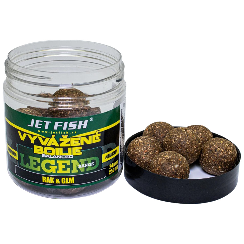 Jet fish vyvážené boilie legend range rak glm 250 ml - 24 mm