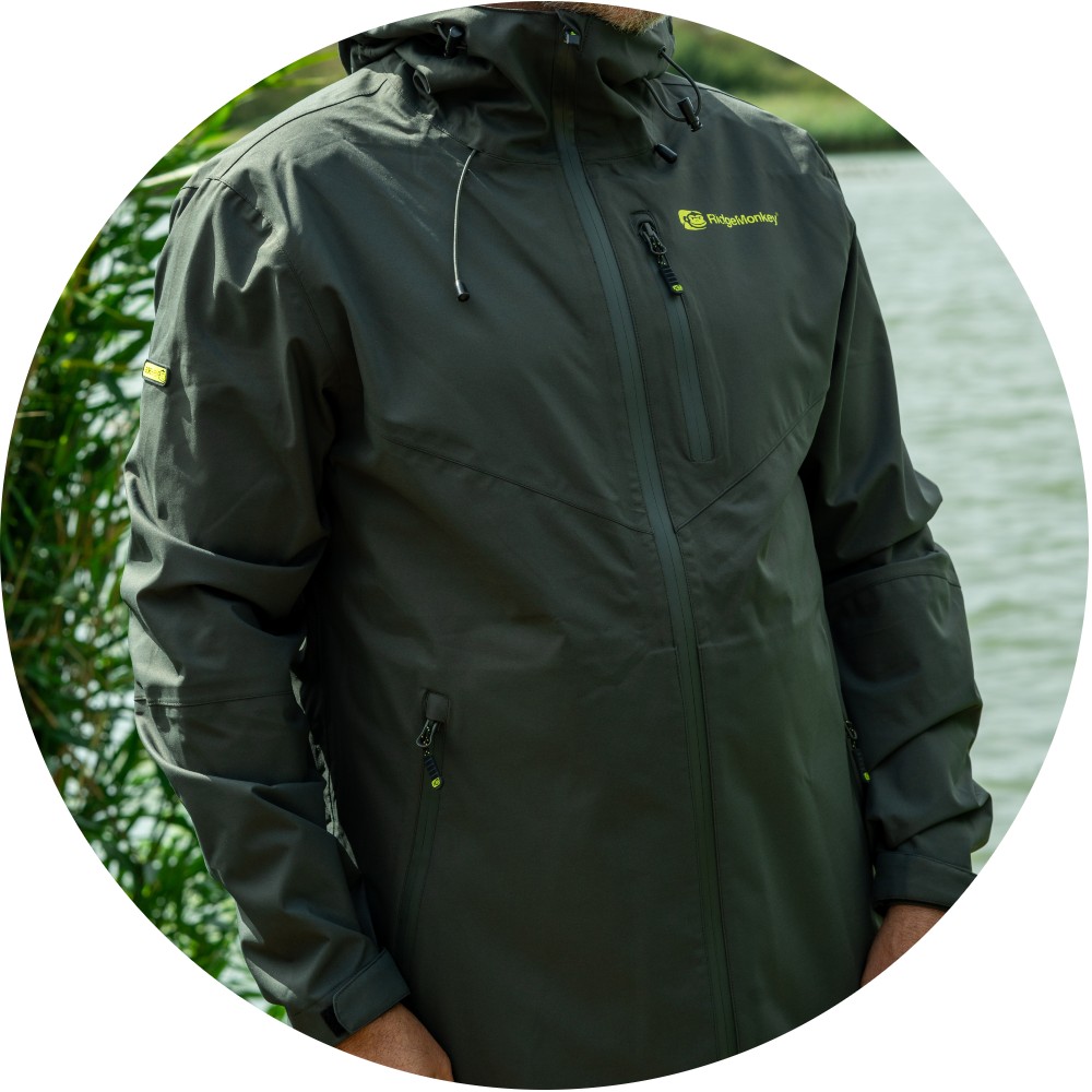 E-shop Ridgemonkey bunda apearel thermapro waterproof shell coat green - m