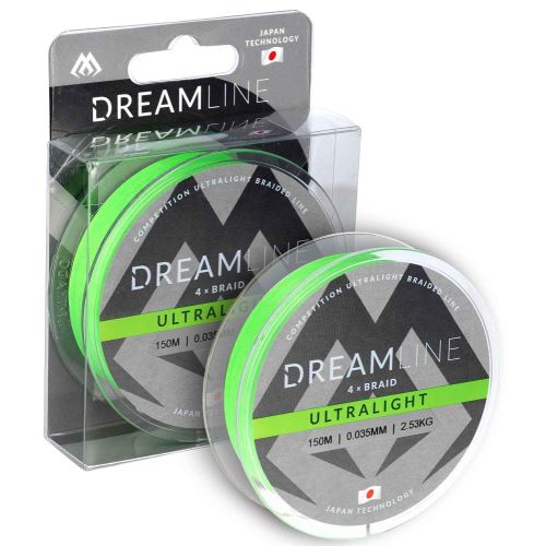 Mikado Splietaná Šnúra Dreamline Ultralight Fluo Zelená 150 m