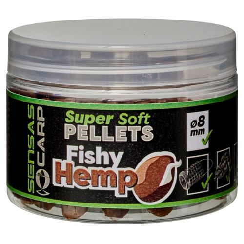 Sensas Pelety Super Soft Fishy Hemp 60 g