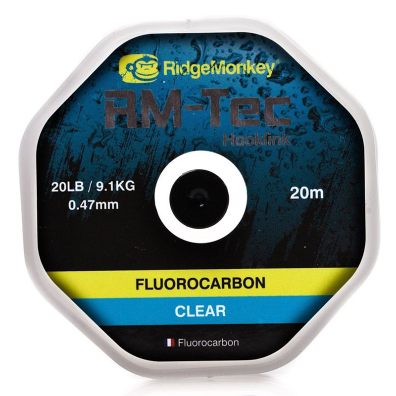 Ridgemonkey tec fluorocarbon-nosnosť 20 lb / návin 20 m / farba číra