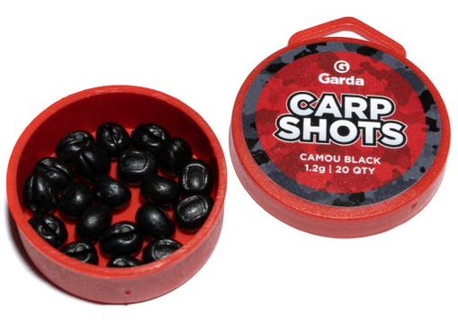 E-shop Garda bročky carp shots camou black - 20 ks 1,2 g