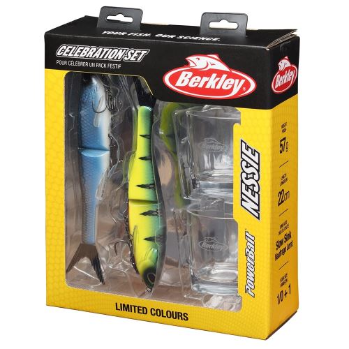Berkley Darčekový Set Gumových Nástrah a Panákov Powerbait Celebration Set Nessie 22 cm 57 g Limited Edition