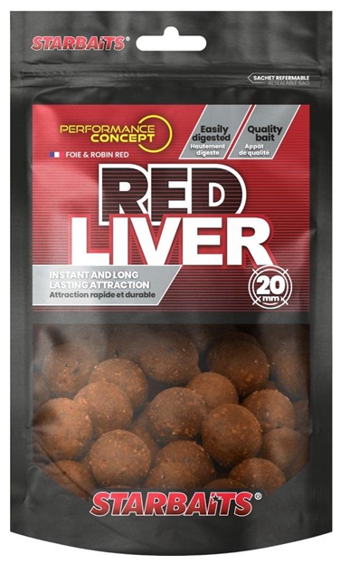 E-shop Starbaits boilie red liver - 200 g 20 mm