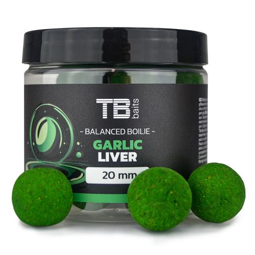 TB Baits Vyvážené Boilie Balanced + Atraktor Garlic Liver 100 g