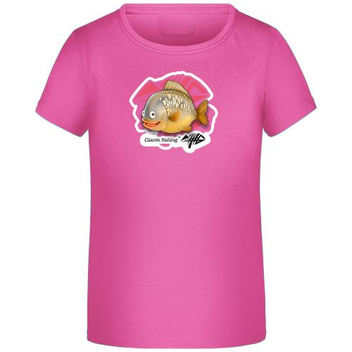 Giants Fishing Tričko Dievčenské S Kapríkom G.F. Rúžové