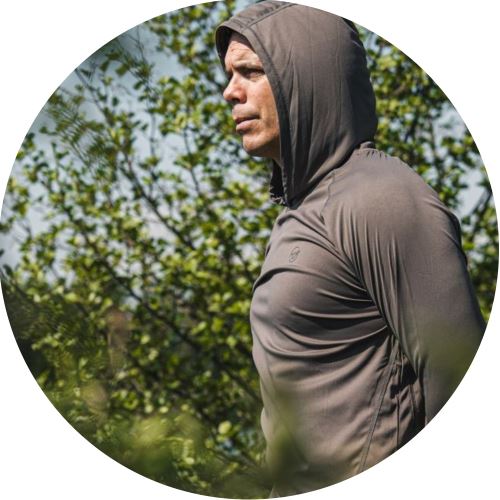 Korda Tričko UPF Hooded Top Charcoal