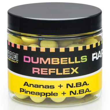 E-shop Mivardi plávajúce boilies rapid dumbells reflex 70 g 18 mm - pineapple + n.ba.