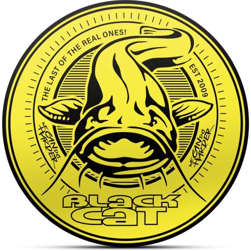 Black Cat Samolepka Catfish Kruh 9,5x9,5 cm