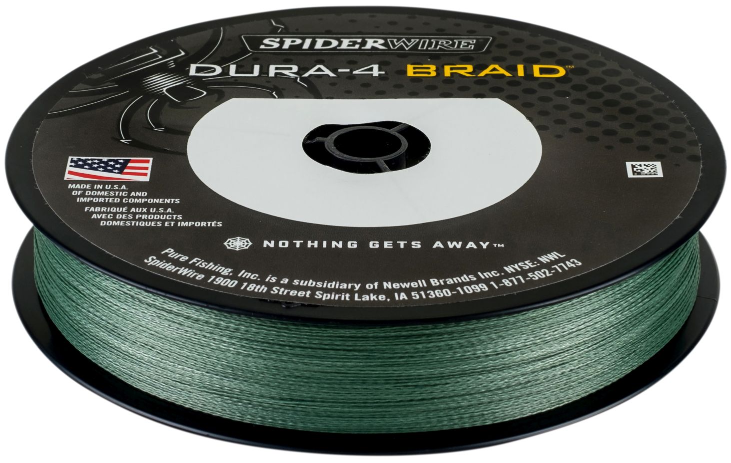 Spiderwire splietaná šnúra dura4 150 m green-priemer 0,17 mm / nosnosť 15 kg