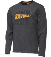 Savage Gear Tričko Simply Savage Logo Tee Long Sleeve-Veľkosť S