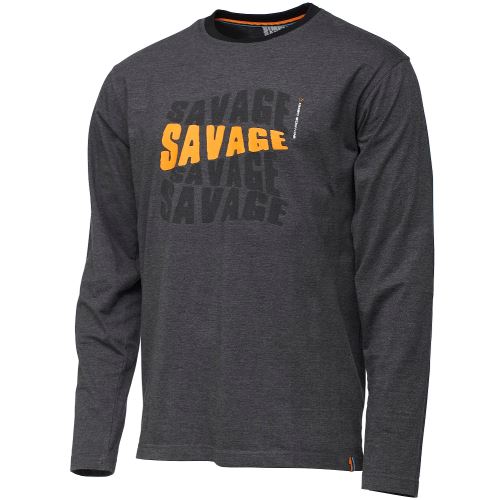 Savage Gear Tričko Simply Savage Logo Tee Long Sleeve