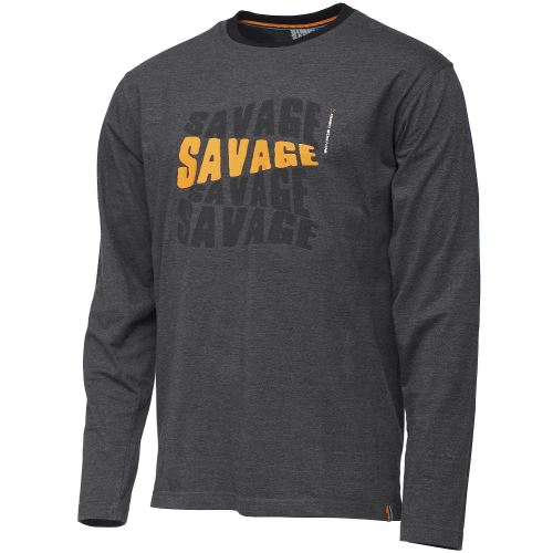 Savage Gear Tričko Simply Savage Logo Tee Long Sleeve