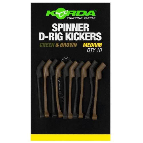 Korda Rovnátka Spinner D-Rig Kickers Zelená/Hnedá 10 ks