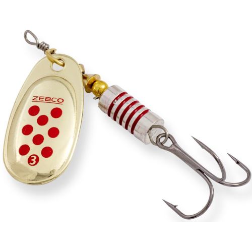 Zebco Rotačka Trophy Z-Swirl Strieborná Zlatá Červené Bodky