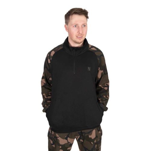 Fox Mikina LW Black Camo QTR Zip - XL