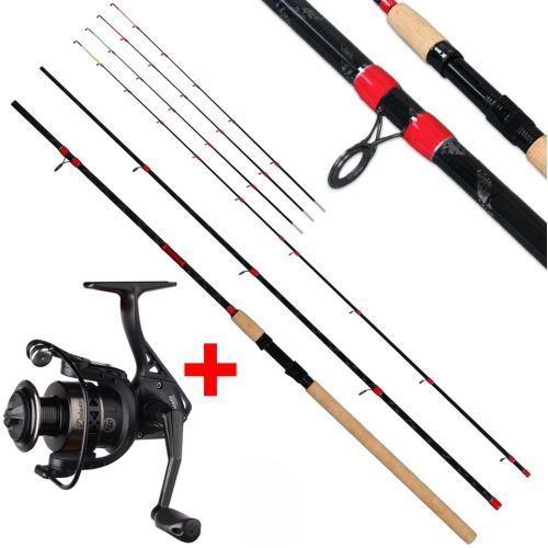 Giants Fishing Prút Fluent MK2 Feeder 3,3 m 90 g + Navijak Deluxe FD 4000