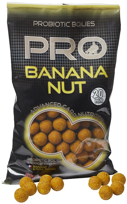 Starbaits boilie pro banana nut - 800 g 14 mm