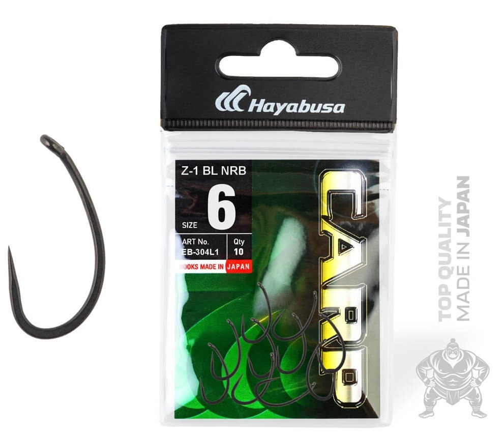 E-shop Hayabusa háčiky teflónové z-1 bez protihrotu bl nrb 10 ks - veľkosť 8