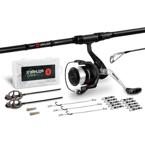 Delphin Kaprársky Set Yakuza Prút 3,6 m 3 lb 3-diel + Navijak 6T + Príslušenstvo