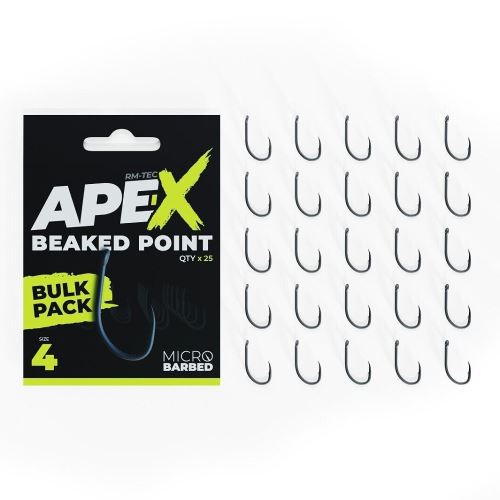 RidgeMonkey Háčiky Ape-X Beaked Point Barbed Bulk Pack 25 ks