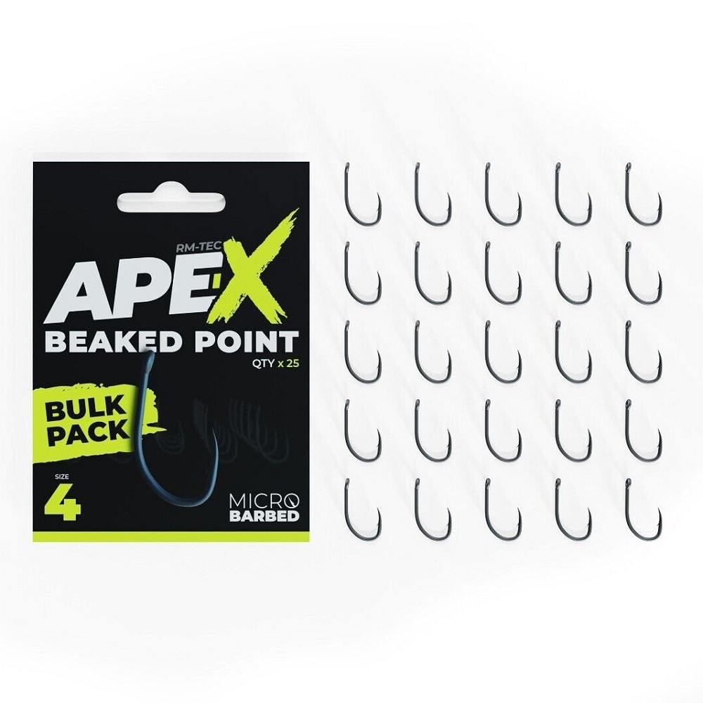 Ridgemonkey háčiky ape-x beaked point barbed bulk pack 25 ks - 4