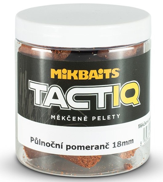 Mikbaits mäkčené pelety tactiq 250 ml 18 mm-polnočný pomaranč