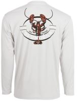 Grundéns Funkčné UV Tričko Lobster Print LS Tech Tee Glacier