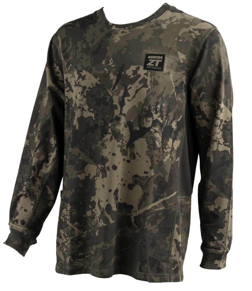 Nash tričko zt lite luxe long sleeve t shirt camo - xl