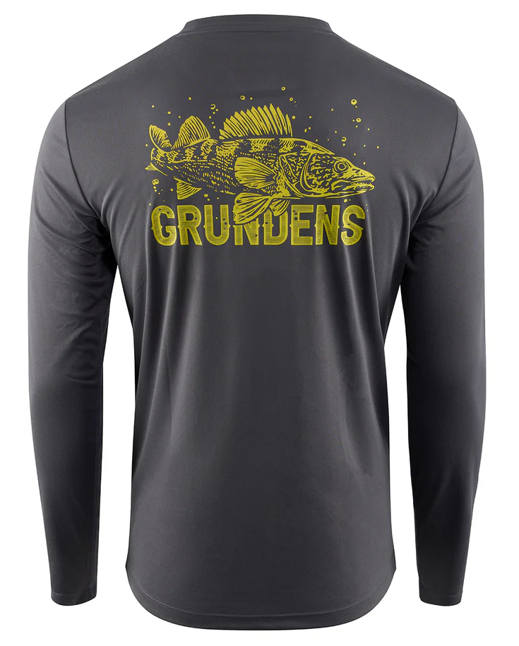 Grundéns tričko king of the lakes ls tech tee anchor - l