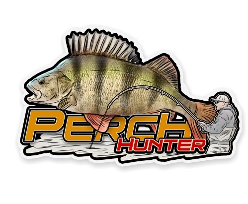 E-shop 4anglersdesign samolepka 48 perch hunter