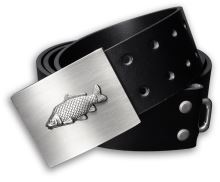 Kožený Opasok 45 mm S Kovovou Prackou Kapor - Čierny Kožený Opasok 45 mm S Kovovou Prackou Kapor - Čierny