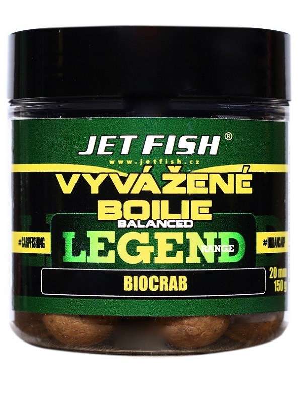 Jet Fish Vyvážené Boilie Legend Range 250 ml 24 mm - Seafood Slivka Česnak (1)